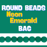 Round Beads Neon Emerald Bag