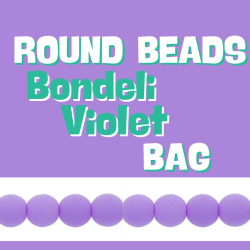 Round Beads Bondeli Violet Bag